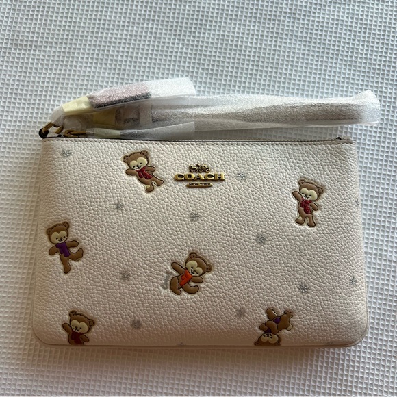 Coach Wristlet with Snowy Bears Print - Picture 2 of 14